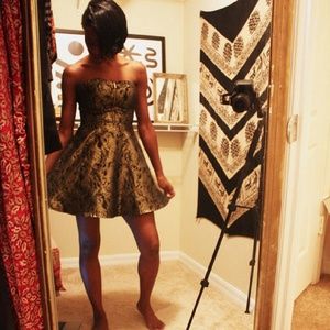 Gold and Black Dress