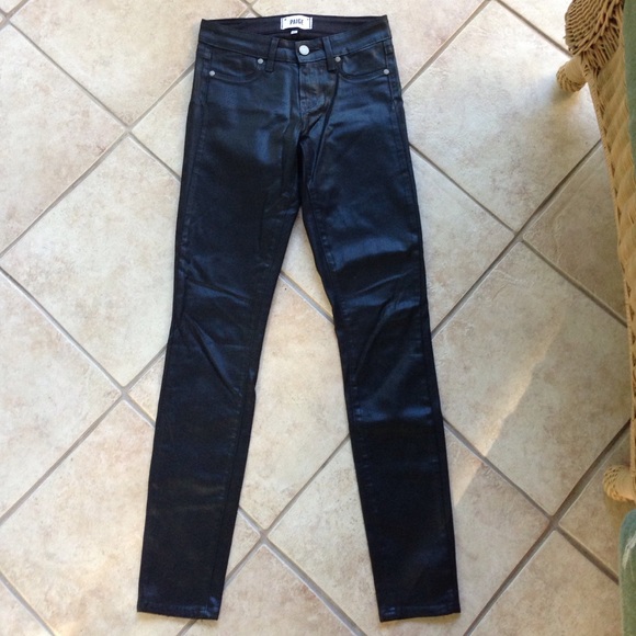 Paige - Black Leather Skinnys