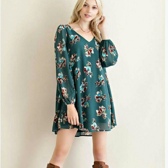 Aspen Floral Trapeze Dress