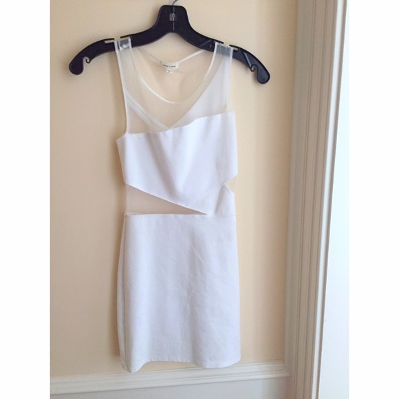 Urban outfitters beautiful white dress sheer cuts