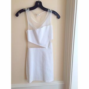 Urban outfitters beautiful white dress sheer cuts