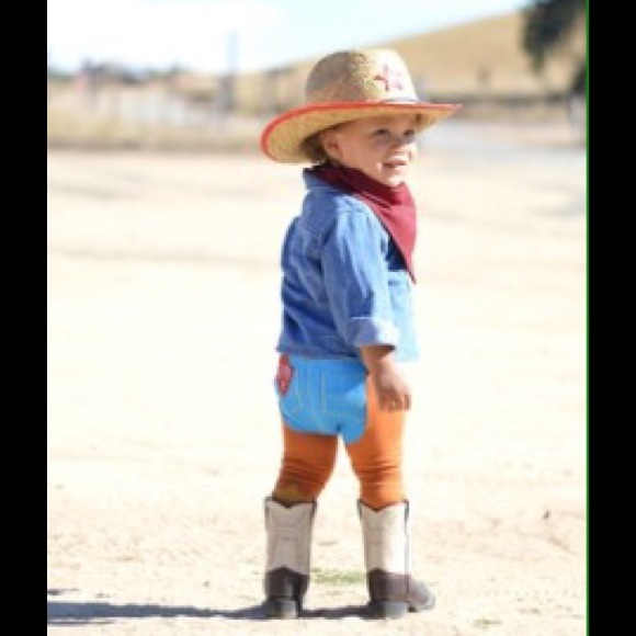 Kids Cowboy Chaps Cozy Knit Leggings - Picture 1 of 4
