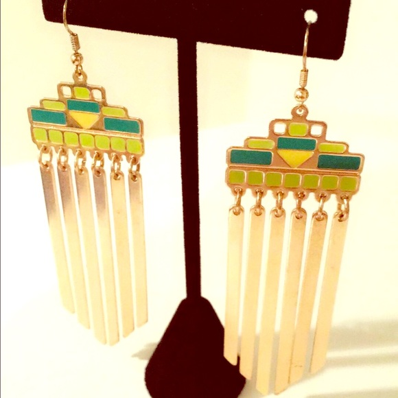 CindyLBB Jewelry - ππ Green & Yellow Dangle Earrings ππ CindyLBB Jewelry - ππ Green & Yellow Dangle Earrings ππ