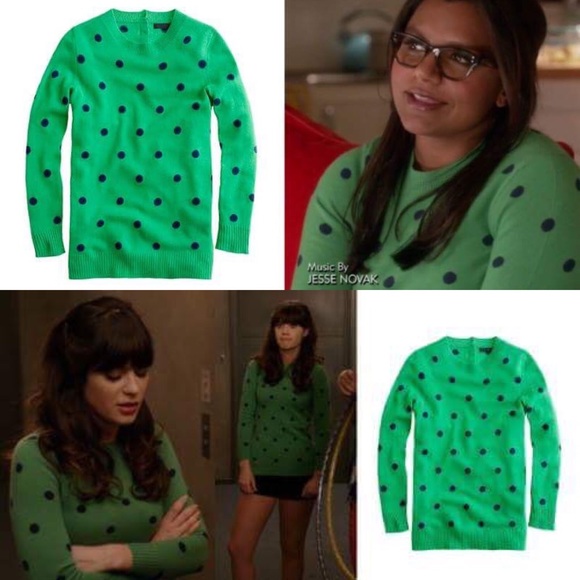 J. Crew Cashmere Polka Dot Sweater