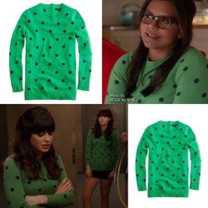 J. Crew Cashmere Polka Dot Sweater