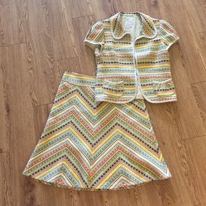 Nanette Lepore Short Sleeve Jacket and Skirt Suit