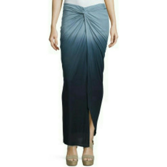 YFB Kulani blue ombre tie dye twist front maxi sarong style skirt S - Picture 1 of 4