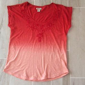 Lucky brand Orange ombré t shirt