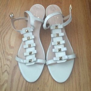 Kate Spade wedges - Ivory/white and gold
