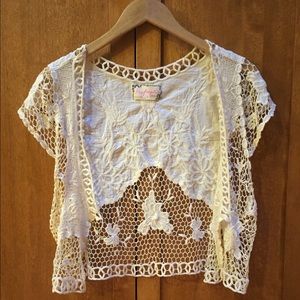 Free People lace cardigan