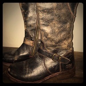 Bed|Stu distressed leather boots