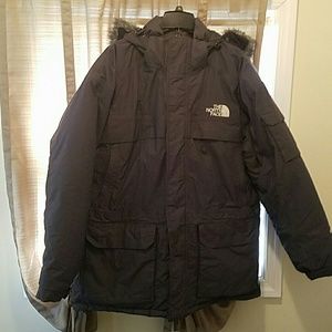 Mens Gray North Face 550 Coat