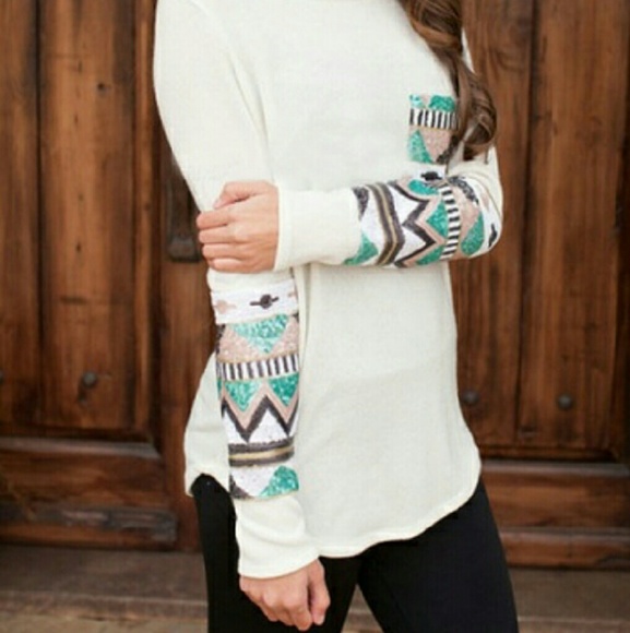 Oversized Sequence sleeve and pocket shirt
