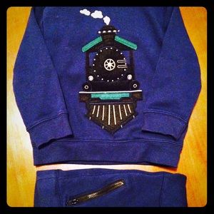 Train Hoodie Sweatshirt and Pants.