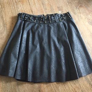 Studded Leather Skirt