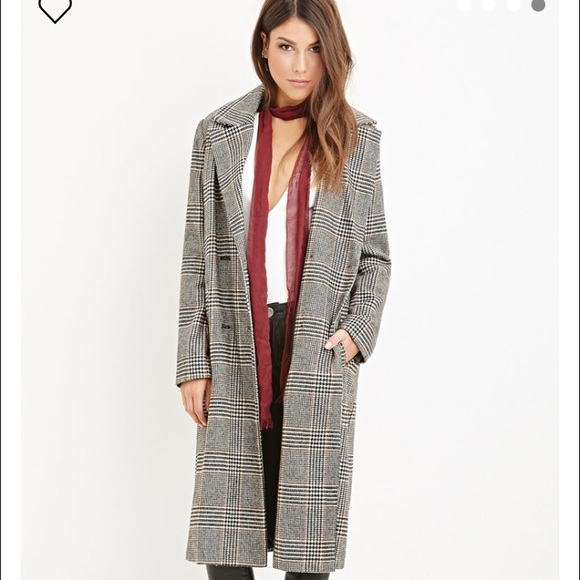 Plaid duster coat