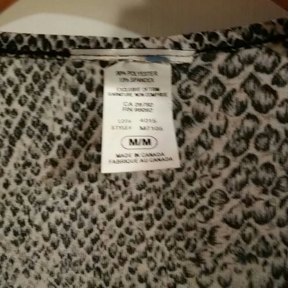 Black Print Top - Picture 2 of 2