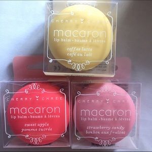 3 macaron sweet lipgloss balm lip set bundle