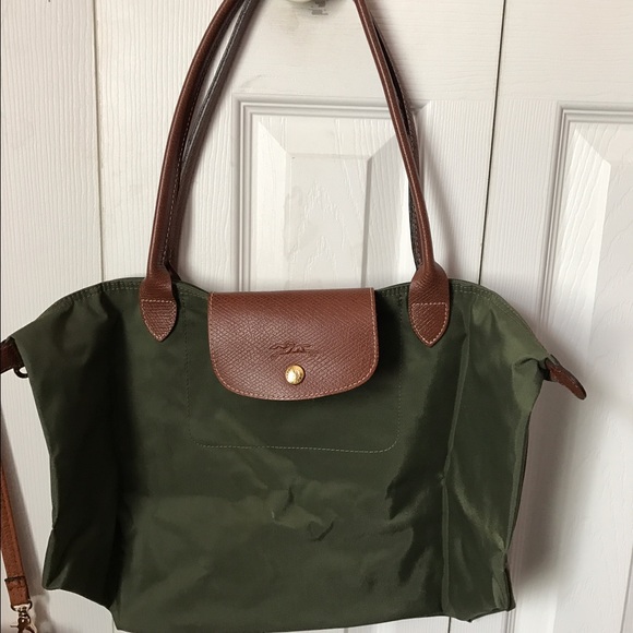 Olive green - Long champ large le piliage tote