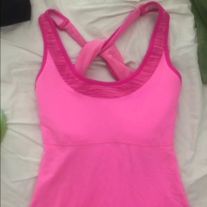 Lucy activewear pink athletic top sz S