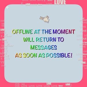 Be back in afternoon!😊