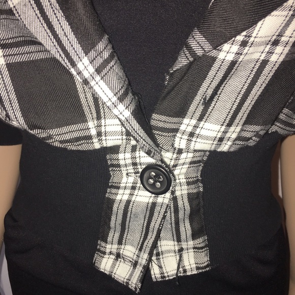 Plaid quarter sleeve jacket - Picture 2 of 2