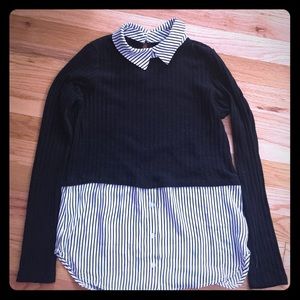 Faux double layer top