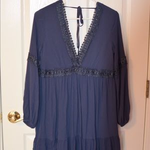 Francesca's Blue Belle Lace Dress