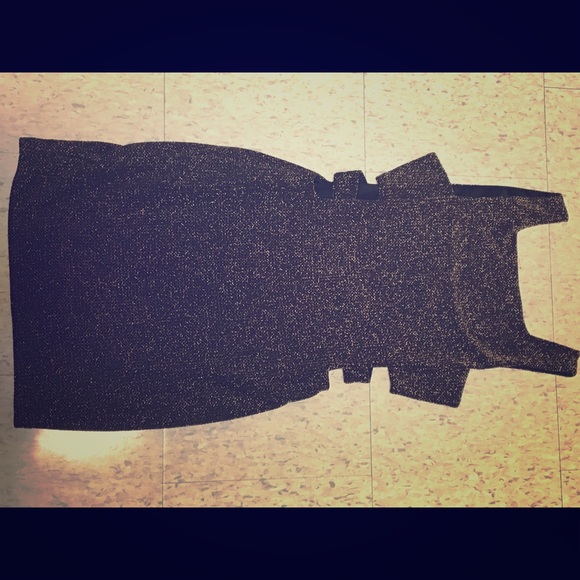 Black side slit dress