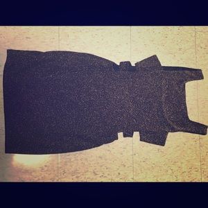 Black side slit dress