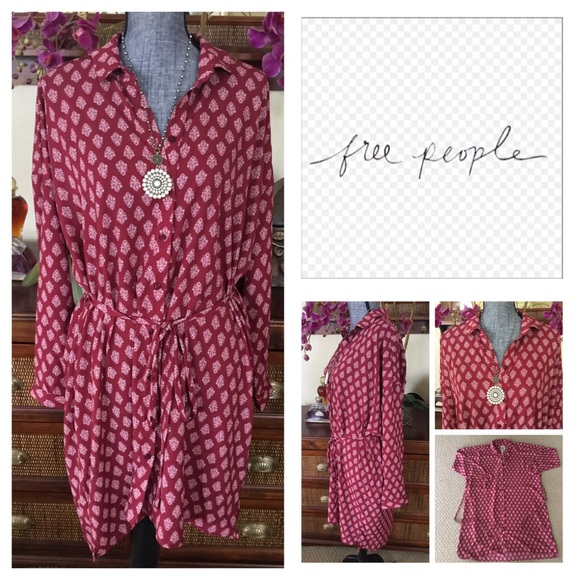 Free People Dresses & Skirts - Free People Printed Buttondown Dress.  NWOT.
