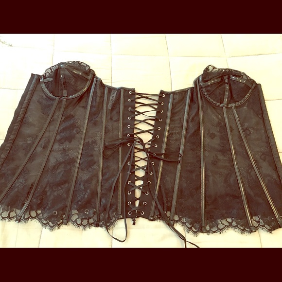 Lace black corset