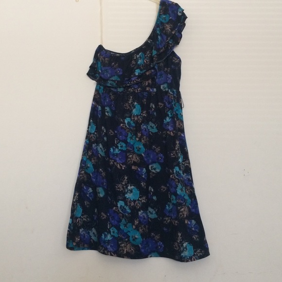 One shoulder floral dress
