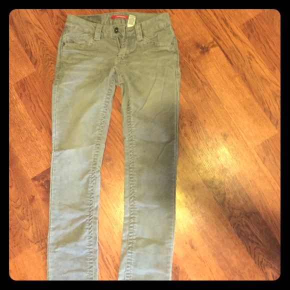 Gray suede size 3 skinny jeans