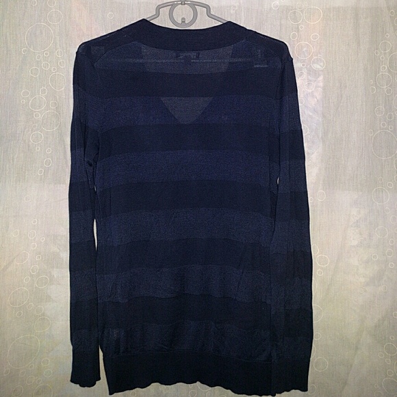 Gap Navy Blue Striped Sweater - Super Fine Knit - Picture 2 of 2