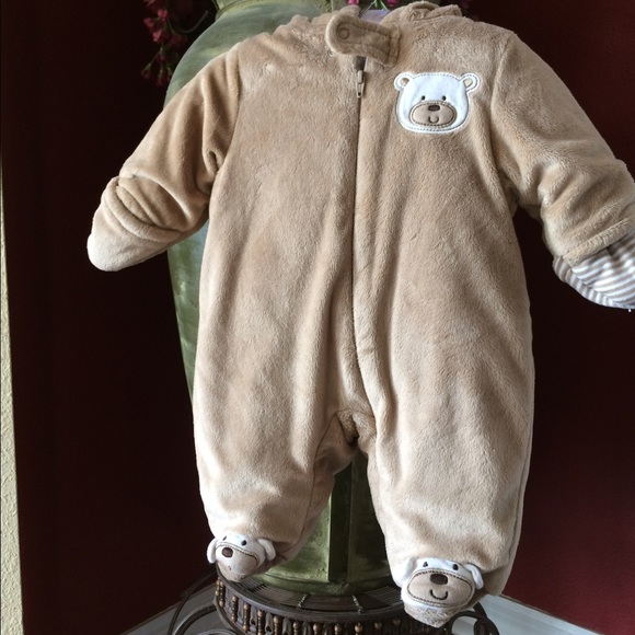 Newborn Teddy Bear Winter Bodysuit
