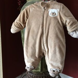 Newborn Teddy Bear Winter Bodysuit