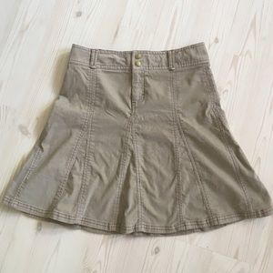 Tan Athleta corduroy skirt, size 0