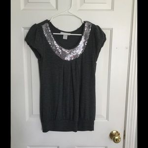 Charcoal Gray Sequence Shirt