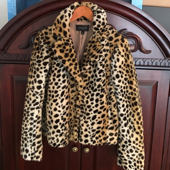 Ann Taylor faux fur coat