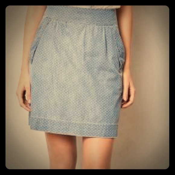 Anthropologie denim skirt