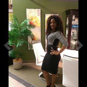 Women's Print Formal Illusion Business Dress