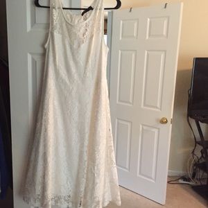 White lace cocktail dress