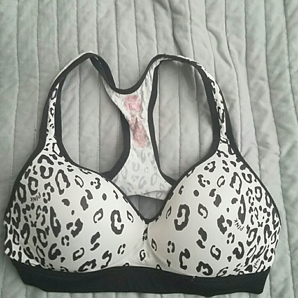 Pink sports bra