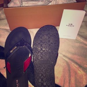 Coach Flip Flops EUC size 8