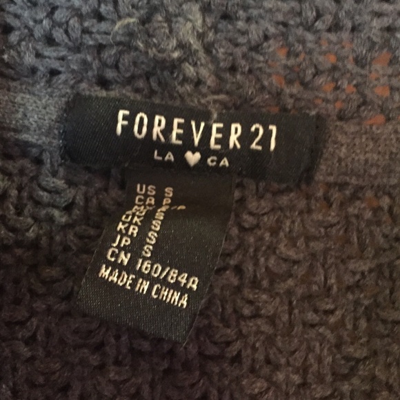 Gray & Navy Blue striped cardigan - Picture 2 of 2