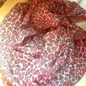 Grey & Pink cheetah Scarf