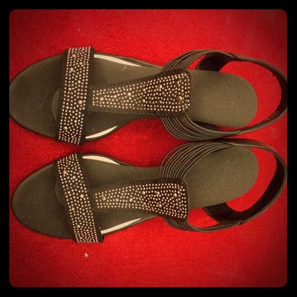 Black sparkle sandels