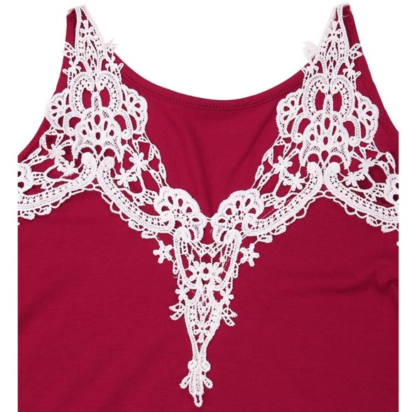 Elegant and Sexy Red Open Shoulder Long Sleeve Top - Picture 4 of 6