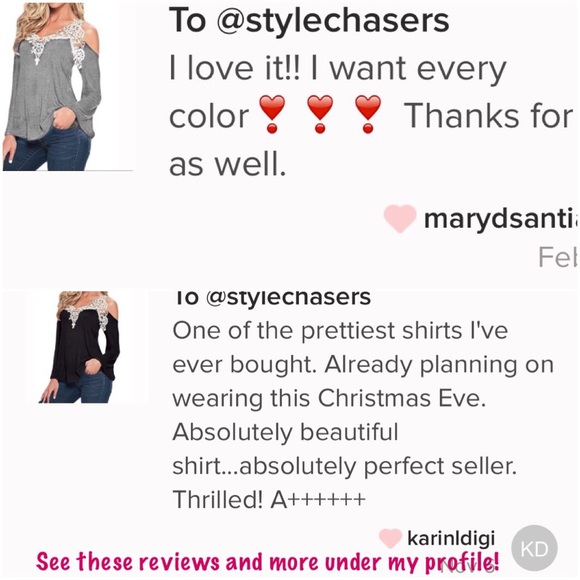 Elegant and Sexy Red Open Shoulder Long Sleeve Top - Picture 6 of 6